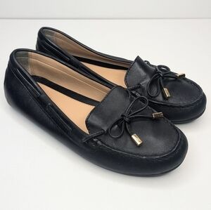 MICHAEL Michael Kors Daisy flats loafers driving mocs black leather size 7